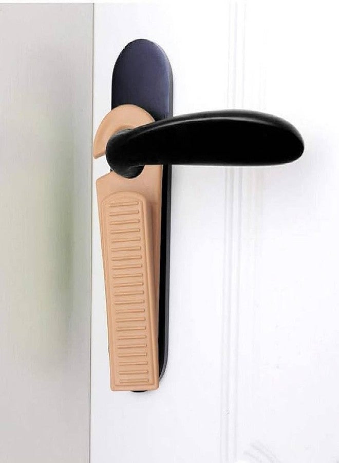 Clickswift®4-Pack Silicone Door Stoppers with Hook, Non-Slip Rubber Wedge Door Stopper for Home and Office Use, Flexible and Durable Door Holder for All Floor Types, Door Stop Wedges (Multicolours) - Image 5